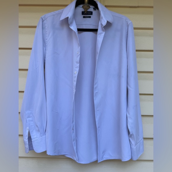 Nautica Slim Fit Button Down Dress Shirt, Size M (15-15.5) - Picture 1 of 5